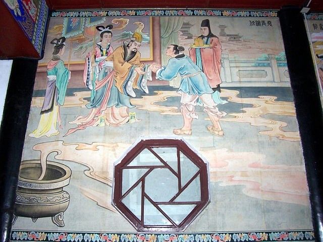 Temple QingYang gong - Peinture murale d'un don