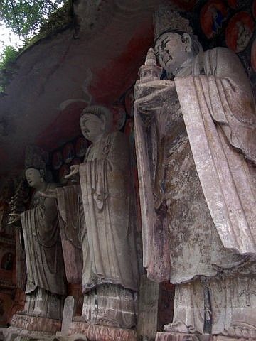 Baoding - Niche des trois Bodhisattvas