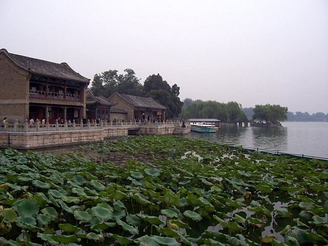 Summer palace - View of buildings along the garden of virtuous harmony