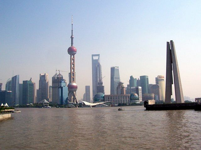 Pudong - View on the Pudong financial center