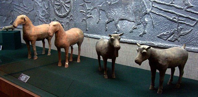Musée Han Yangling - Animaux en terre cuite