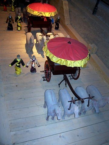 Musée Han Yangling - Reconstitution du chariot impérial