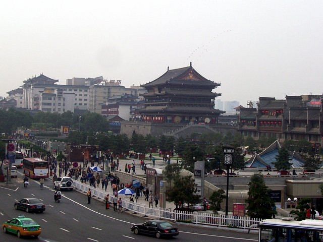 Xian city - Drum tower seen from afar