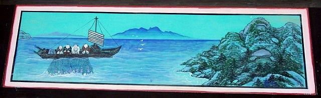 Temple Bomunsa - Peinture de la pêche aux statues sacrées