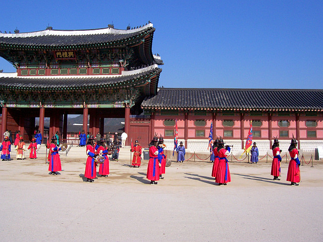Palais de Gyeongbokgung - Parade de la troupe