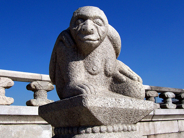 Gyeongbokgung palace - The monkey, animal of the zodiac