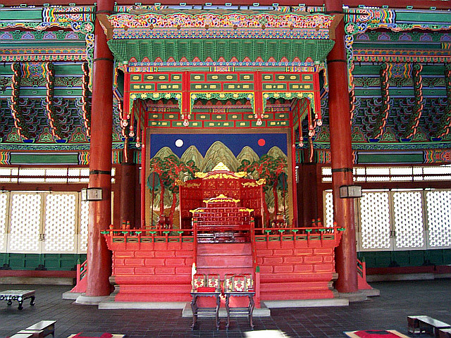 Palais de Gyeongbokgung - Zoom sur le trône du roi