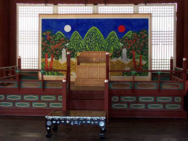 Gyeongbokgung palace - Throne of sajeongjeon