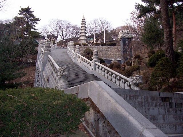 Temple sunggasa (Bukhansan) - escalier