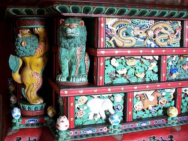 Temple sunggasa (Bukhansan) - décorations en forme de lions