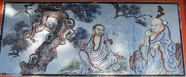 Temple Bongeunsa - Peinture (scène chamaniste)