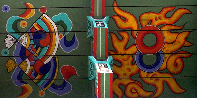 Temple Guksadang - Motifs de la porte