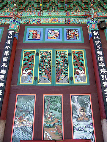Jogyesa temple - Paintings and decorations on wooden panels