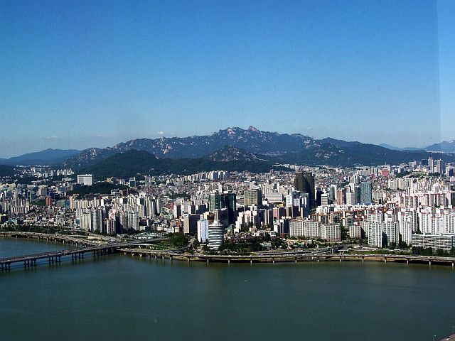 Yeouido - Panoramic view over Seoul from tower 63