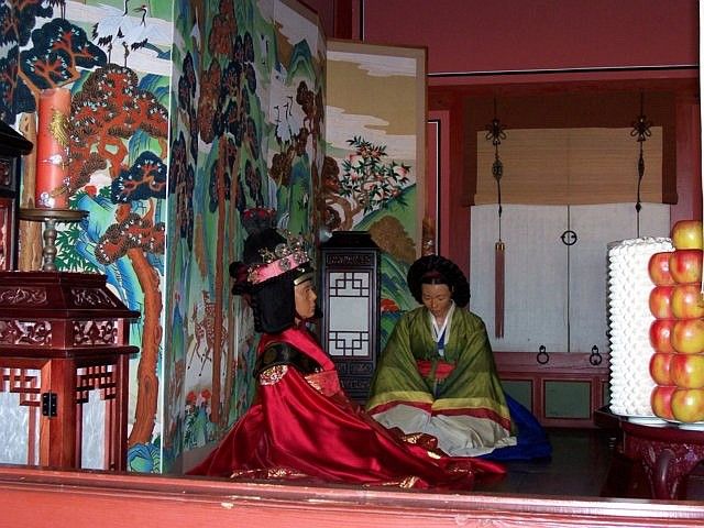 Haenggung palace - Dowager Empress receiving presents