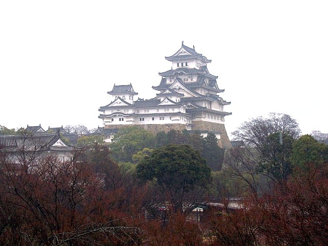 Château d'Himeji au mois de mars