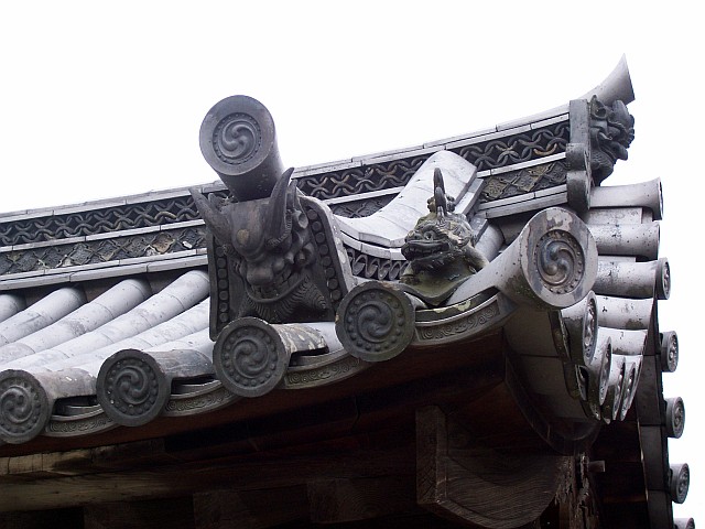 Temple Horyuji - Zoom sur les tuiles