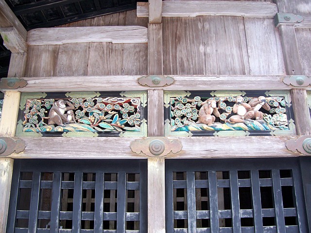 Sanctuaire Toshogu - Sculptures des singes de la sagesse