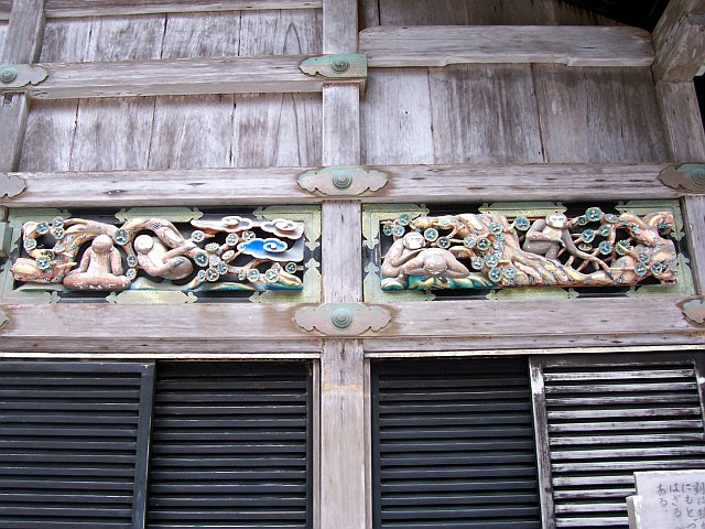 Sanctuaire Toshogu - Sculptures de singes