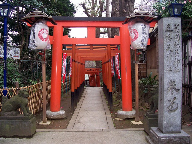 Uneo park - Toriis at the entrance of a shrine