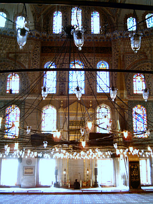 Inside the blue Mosque