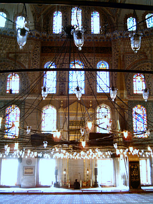 Intérieur de la mosquée bleue