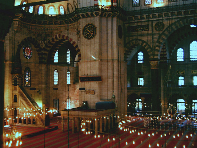 Intérieur de la mosquée de Soliman le Magnifique