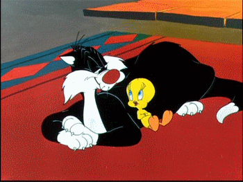 Tweety and Sylvester good friends