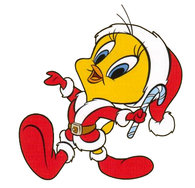 Tweety as Santa Claus