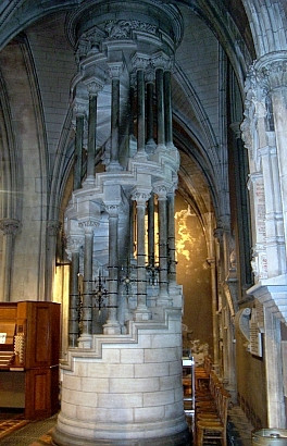 St. Patrick cathedral - Staircase leading to the organ