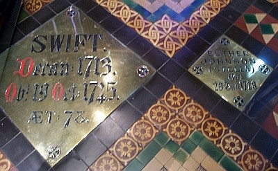 St. Patrick cathedral - Tomb of Swift and Stella (his girlfriend)