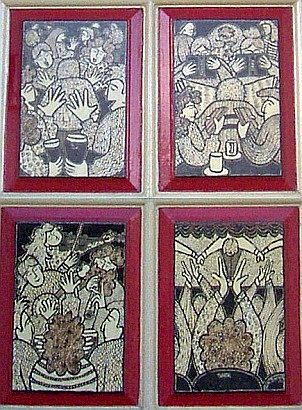 Panel on the door of a Dublin georgian house