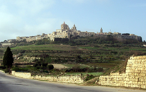 Mdina sur son éperon rocheux