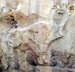 Taureau gravé en relief dans la pierre