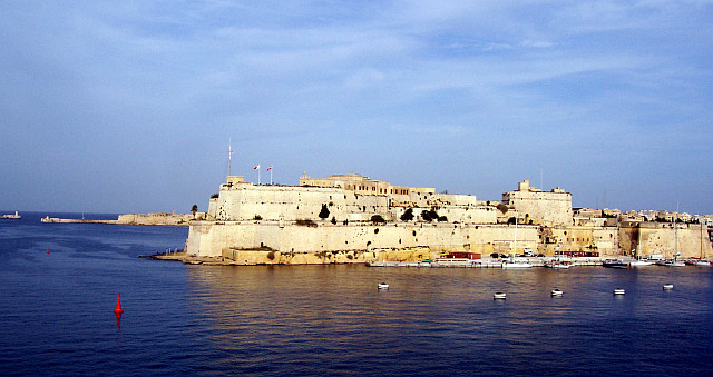 Fort Saint-Ange à la pointe de la péninsule Vittoriosa