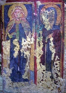 Rabat - Fresque représentant Saint-Agathe et Saint-Paul (catacombes Sainte-Agathe)