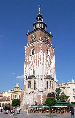 Place du marché de Cracovie - Tour de l'hôtel de ville