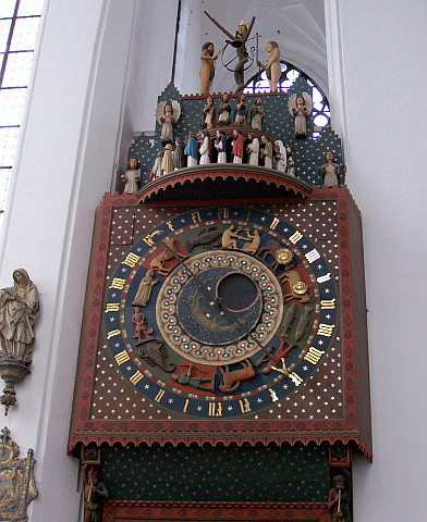 Gdańsk - Zoom sur l'horloge astronomique