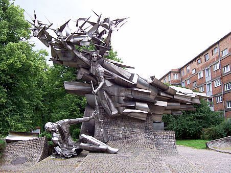 Gdańsk - Monument de la résistance du bureau de la poste