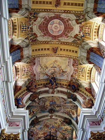 Eglise de Święta Lipka - Fresque en trompe l'oeil du plafond