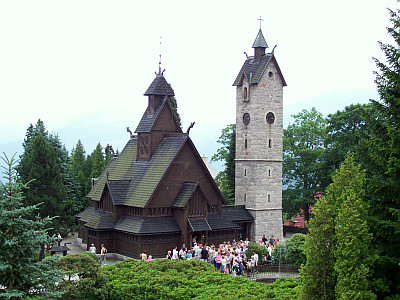 Eglise norvégienne en bois à Karpacz