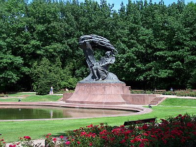 Parc Łazienki - Statue Frédéric Chopin