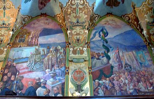 Kalwaria Zebrzydowska - Fresques sur les mures du monastère