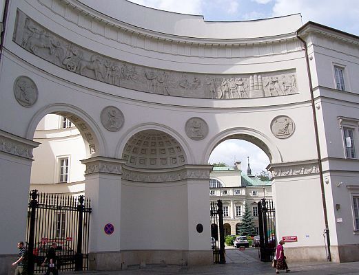 Varsovie - Portail d'entrée du palais Pac
