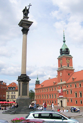 Varsovie - Colonne Sigismond et palais royal