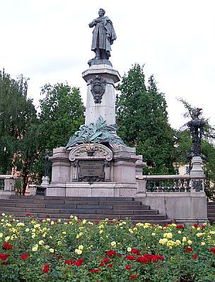 Varsovie - Statue du poète Adam Mickiewicz