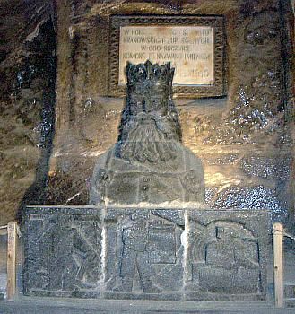 Mine de sel de Wieliczka - Buste du roi Casimir le grand