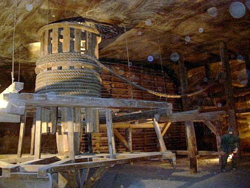 Mine de sel de Wieliczka - Grand treuil