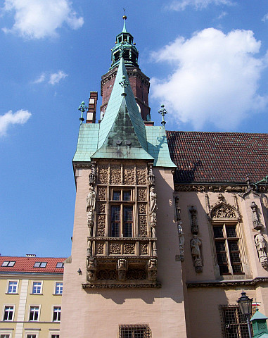 Wrocław - Oriel de l'hôtel de ville