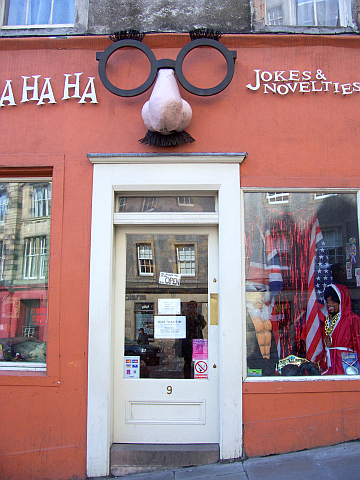 Edinburgh - Facade of a joke shop